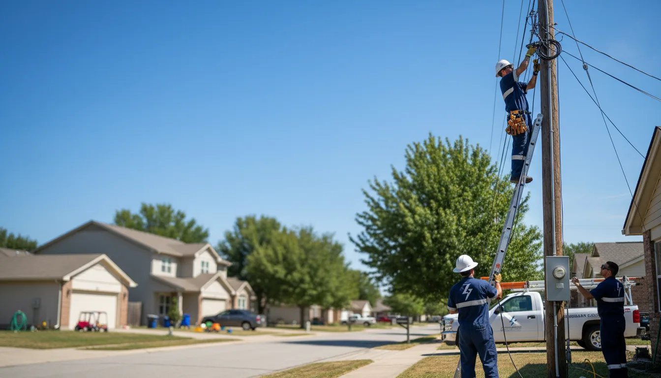 Residential electrician providing installation services in Bryant, AR
